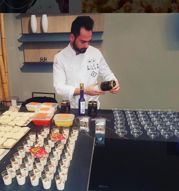 Chef Alex Milla con productos Artemonte